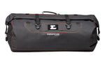 Black motorcycle duffle bag with red stiching