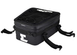 A black Enduristan motorcycle tank bag with a zippered top, front buckle strap, and side straps, shown on a plain white background.